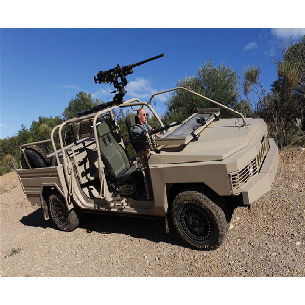 ALTV (Acmat Light Tactical Vehicle) Torpedo 4×4 lightweight multi-role vehicle fitted with Tyron ATR Runflats.